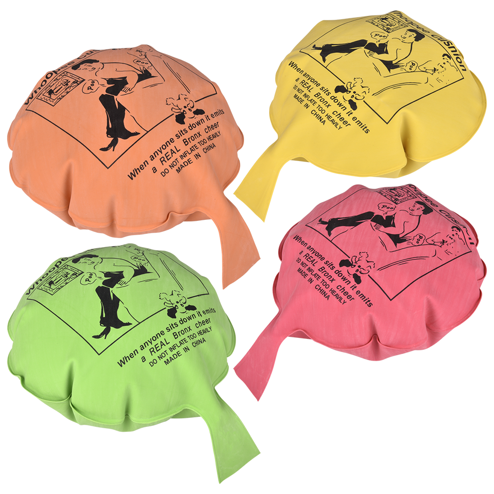 (T) 8" WHOOPEE CUSHION ASST COLORS 24CT