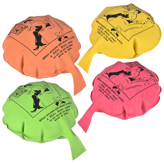 (T) 8" WHOOPEE CUSHION ASST COLORS 24CT