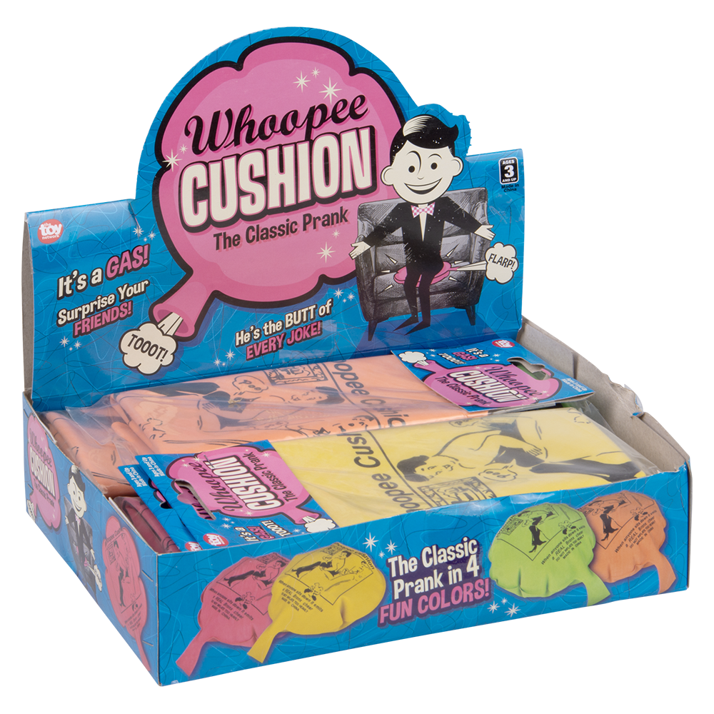 (T) 8" WHOOPEE CUSHION ASST COLORS 24CT