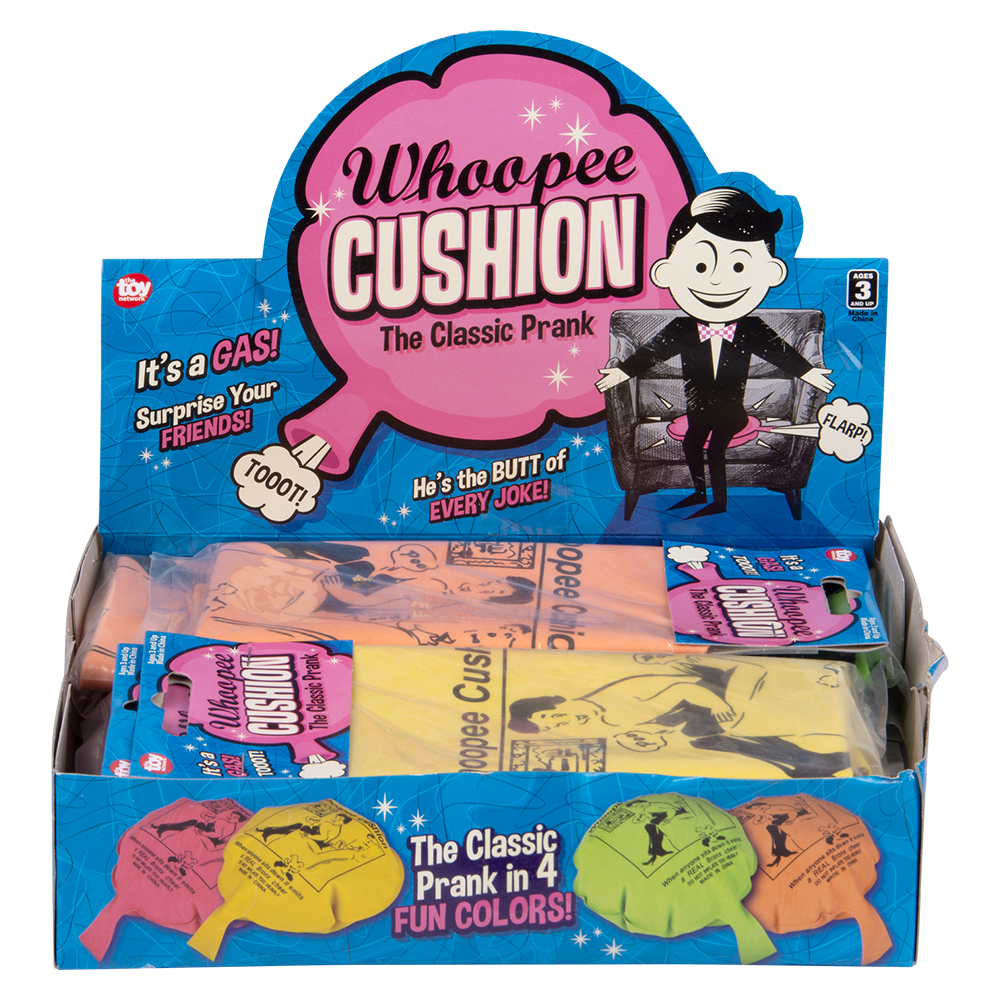 (T) 8" WHOOPEE CUSHION ASST COLORS 24CT