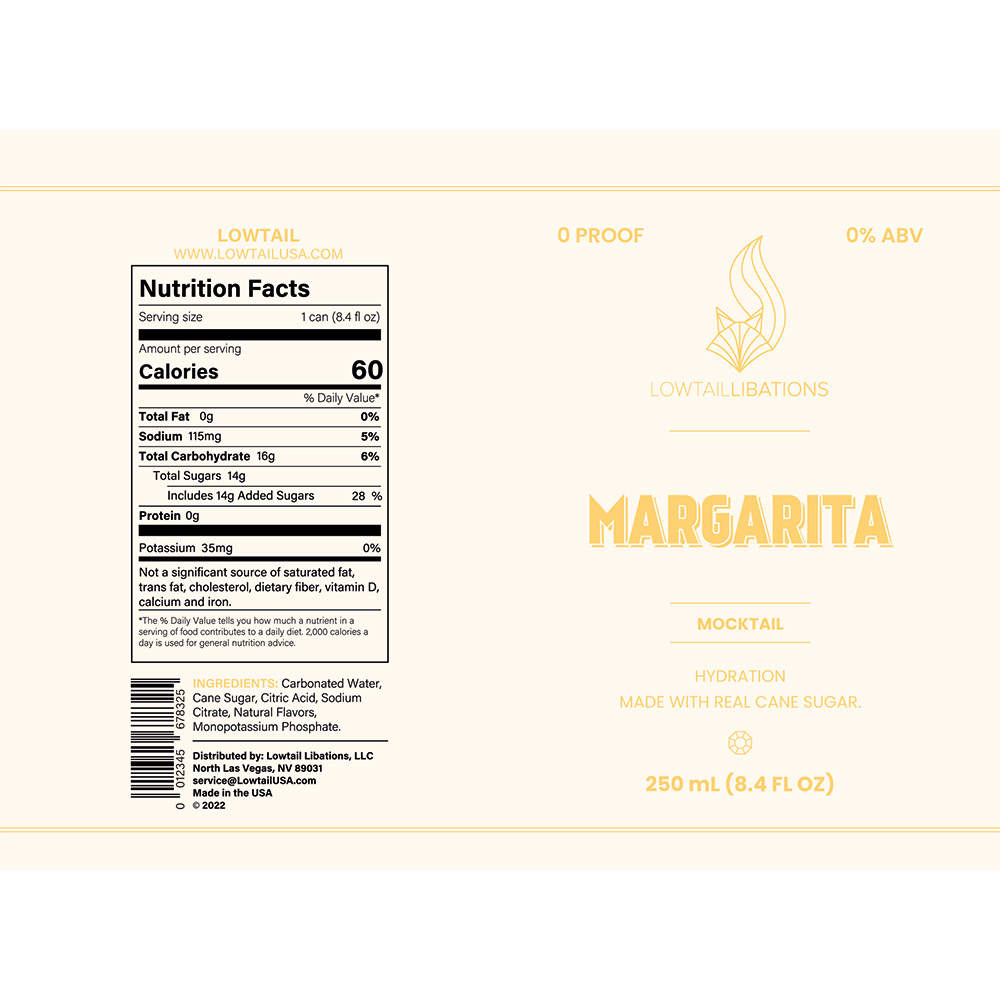 Lime Margarita: 12oz can